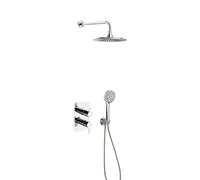 Ramon Soler – Conjunto ducha Blautherm – Grifo monomando empotrado 2 vías, ahorro de agua, cromado