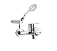 Ramon Soler Conjunto Grifo Baño-Ducha Monomando Cromado con Sistema C2 de Ahorro de Agua con Accesorios Serie New Fly