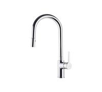 Ramon Soler Grifo de Fregadero de Cocina Monomando con Caño Alto extraíble Cromado con Sistema S2 de Ahorro de Agua Serie Drako