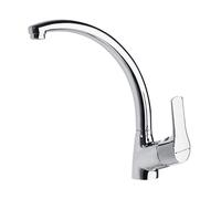 Ramon Soler Grifo de Cocina Titanium. Grifo para Fregadero Monomando con Caño Alto Giratorio 360º y Acabado Cromado de Alta Resistencia. Mezclador de Fregadero con Función Ahorro de Agua.