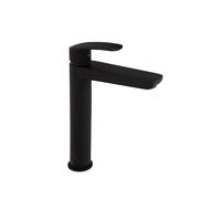 Ramon Soler Grifo de Lavabo Monomando Alto Negro Mate con Sistema S2 de Ahorro de Agua Serie New Fly