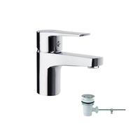 Ramon Soler Titanium Grifo de Lavabo Monomando en Latón Cromado con Sistema S2 de Ahorro de Agua y Válvula Automática.