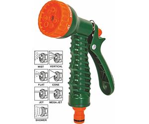 Ramp Pistola De Agua De Siete Funciones Wox RT1415 Naranja Verde