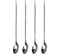RANASONS Cucharas de refresco de acero inoxidable con mango largo para café con leche, postre de té, helado, cucharas de bar de cóctel y perfectas para vasos altos de café con leche y helado
