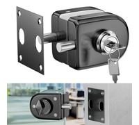 Ranbo Cerradura de Sujeción para Puerta de Cristal, Negro Cepillado