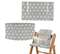 RANJIMA Cojín para trona Tripp Trapp Stokke, Juego de Cojines Asiento y Respaldo 2 Piezas, Acolchado Suave Antideslizante Baby Set Accesorio Silla Infantil Comodo y Transpirable, Funda de Repuesto