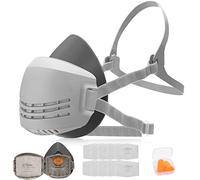 RANKSING Profesional ST-AX brillante reutilizable respirador máscara de gas media cara con 2 filtros para polvo de pintura y formaldehído pulido pulverización y otros trabajos