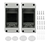 RANRAO 2 cajas de fusibles empotradas, IP65-1 para 3 módulos, distribuidor en superficie para jardín o exterior, villas, columnas de carga