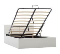 Rantry Cama canapé hidráulica Cuero sintético Blanco 120x200 cm Sofá Extraíble Cama Individual Divan Estructura de Diseño Moderno