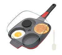 RANX INGST Sartén para Tortitas de 4 Agujeros con Tapa y Mango Extraíble