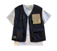 RAOKENSU Chaleco táctico para hombre, disfraz de campamento de la selva, chaleco de trabajo ligero con muchos bolsillos, chaleco de verano, chaleco de combate, chaleco de caza deportivo, chaleco de