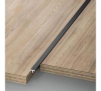 Raouoae Perfil De Transición En T Para Suelos Laminados Y Parquet, Umbral De Puerta 100cm, Paquete De 3, Riel Sin Juntas Para Transición De Suelos, Borde De Puerta Y Umbrales(Schwarz,Breite: 4mm)
