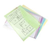Rapesco 0697 ECO Carpeta Sobre Portafolios con Broche, Material Reciclado, A3, Colores Pastel Transparentes Surtidos, Paquete de 5