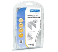Rapesco 1246 Grapas Galvanizadas Profesionales Tipo 923, Surtidas 8, 10, 12 y 13 mm, Paquete de 3200