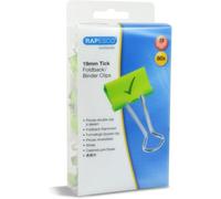 Rapesco 1421 Pinzas Clips Sonrisas 19 mm «Tick», Verde, Caja de 80