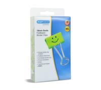 Rapesco Pinzas/Clips 1423 Sonrisas, 19 mm, brazos plegables, verde, paquete de 80