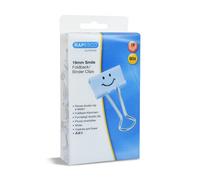 Rapesco 1424 Pinzas/Clips Sonrisas de 19 mm con Brazos Plegables, Celeste, Paquete de 80