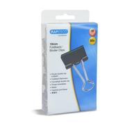 Rapesco 1429 Pinzas/Clips con Brazos Plegables de 19 mm Negro, Paquete de 80