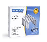 Rapesco 1484 Grapas Galvanizadas Profesionales Tipo 923/13 mm, Paquete de 1000