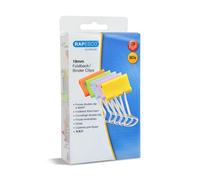 Rapesco 1492 Pinzas Clips 19 mm, Brazos Plegables, Caja de 80