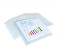 Rapesco 1497 ECO Carpeta Sobre Portafolios con Broche, Material Reciclado, A4+, Transparente, Paquete de 50