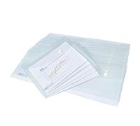 Rapesco 1501 ECO Carpeta Sobre Portafolios con Broche, A5, Transparente, Paquete de 50