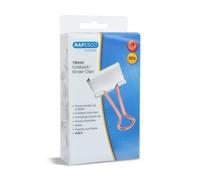 Rapesco 1508 Pinzas/Clips de 19 mm con Brazos Plegables, Blanco y Bronce, Paquete de 80