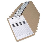 Rapesco 1601 Carpetas Portapapeles con Pinza, A4, Marrón, 12 Unidades