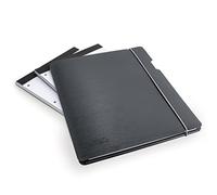 Rapesco 1636 Carpeta Portapapeles y 3 Blocs Notas de 80 Hojas, A4, Negro
