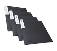 Rapesco 1642 Carpeta de Presentación con 10 Fundas, Protección Antibacteriana, A4, Negro, 4 Carpetas