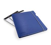 Rapesco 1685 Carpeta Portapapeles y 3 Blocs Notas de 80 Hojas, A4, Azul