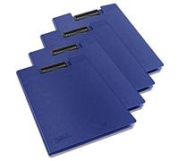 Carpeta Con Pinza Portablock A4 Azul Pack De 4