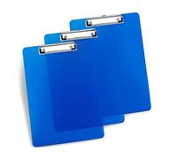 Rapesco 1822 3 Carpetas Portapapeles con Pinza, A4, Azul Transparente