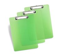 Rapesco 1823 3 Carpetas Portapapeles con Pinza, A4, Verde Transparente