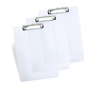 Rapesco 1824 3 Carpetas Portapapeles con Pinza, A4, Blanco Transparente
