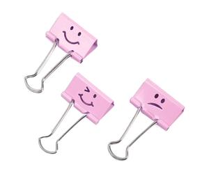 Rapesco Emoji Pinzas sujetapapeles de 19 mm rosa | 20 unidades