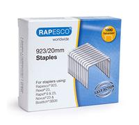 Rapesco Grapas 1241 Galvanizadas profesionales Tipo 923/20 mm Paquete de 1000