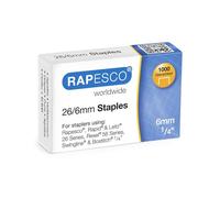 Rapesco S11661Z3 Grapas Galvanizadas Tipo 26/6 mm (No.56), Paquete de 1000