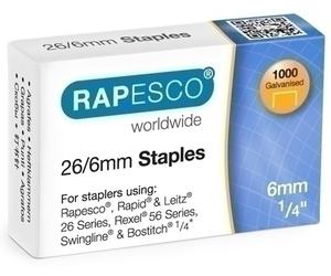 Rapesco s11661z3 paquete de grapas 1000 grapas
