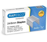 Rapesco S24607Z3 Grapas Galvanizadas Tipo 24/6 mm (No.16), Paquete de 1000