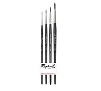 Raphael SOFTAQUA Serie 845 Veganos Pinceles para Acuarela Fibra Sintética Set de 4 Unidades N.° 2, 4, 6, 8