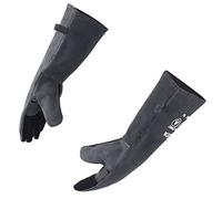 RAPICCA Guantes Chimenea Brasero Cuero Resistente al Calor,16 Pulgadas Gris