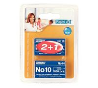 RAPID 20710728 - Caja 1000 grapas 10/4 mm (2+1) x1000 Standard (en blíster) galvanizada
