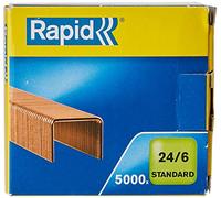 Rapid 24860000, Caja de 5000 Grapas, 24/6, hasta 20 hojas, alambre de cobre flexibles