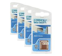 Rapid 40109551 40109551-Grapa 970/10mm. G 0.9M Blíster, Plateado (Paquete de 4)