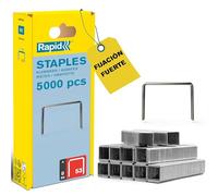 Rapid Grapas N.53/10 para tejido y decoraciones – Acero galvanizado, hilo fino – Paquete 5000, 10 mm
