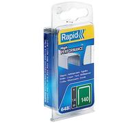 Rapid Paquete de 648 Grapas N.140/14 para Plástico Fino, Cartón y Alfombras en Acero Galvanizado, Estructura de Hilo Plano, Longitud de Pierna 14 mm