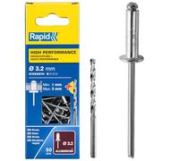 Rapid – Remaches de aluminio Ø3.2 x 6 mm – Caja 50 con broca (5001528)