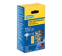 Rapid Remaches de aluminio 5001433 Ø4 x 10 mm, adecuados para fijar guardabarros – Caja 500