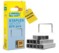 Rapid Caja de Grapas para Textil N.º53F de Alambre Fino de Acero Galvanizado, 6 mm - 970 Grapas